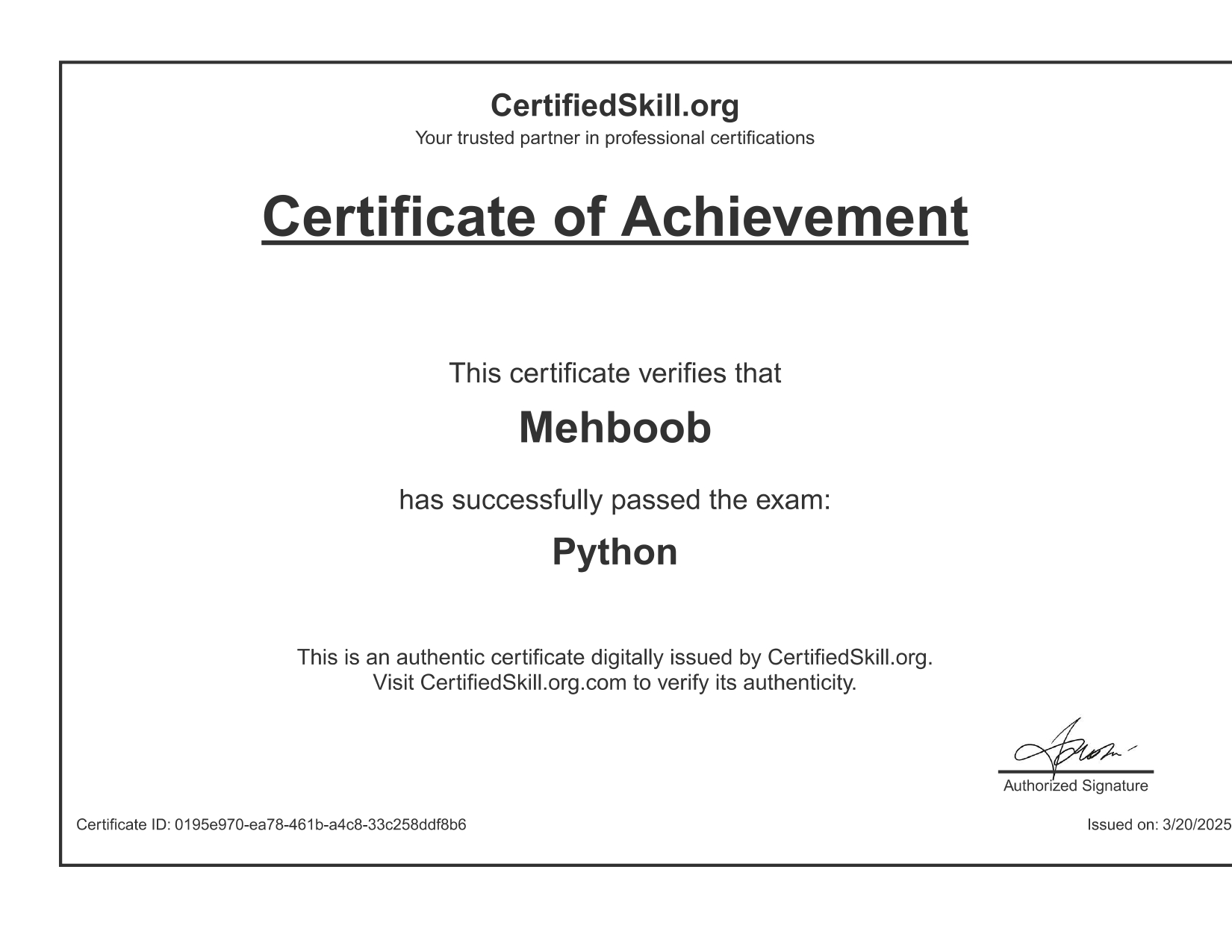 Certificate Illustration